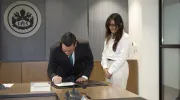 De izquierda a derecha: Pablo Rubén Vernaza, secretario general y Sandra Lorena Galarza Molina, directora del Programa de Ingeniería Civil. De izquierda a derecha: Pablo Rubén Vernaza, secretario general y Sandra Lorena Galarza Molina, directora del Programa de Ingeniería Civil.