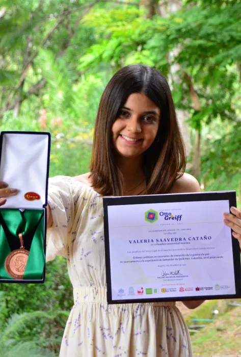 Valeria Saavedra, premio Otto de Greiff Valeria Saavedra, premio Otto de Greiff